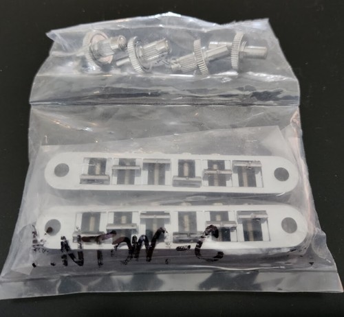 2pcs KLUSON NASHVILLE Tuneomatic BRIDGE  Chrome (U.S. MADE) Fits Gibson KNTOM-C - Picture 2 of 3