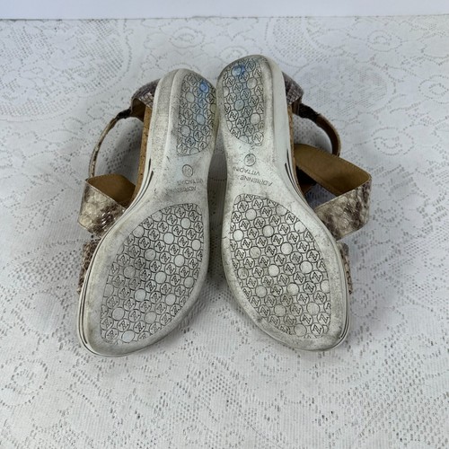 Adrienne Vittadini Womens Cary Open Toe Casual Strappy, Tan Brown, Size 6.5 - Picture 7 of 9