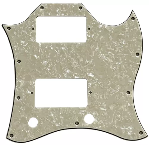 New 4 Ply Guitar Pickguard For US Gibson SG Standard Style Full Face,Ivory White