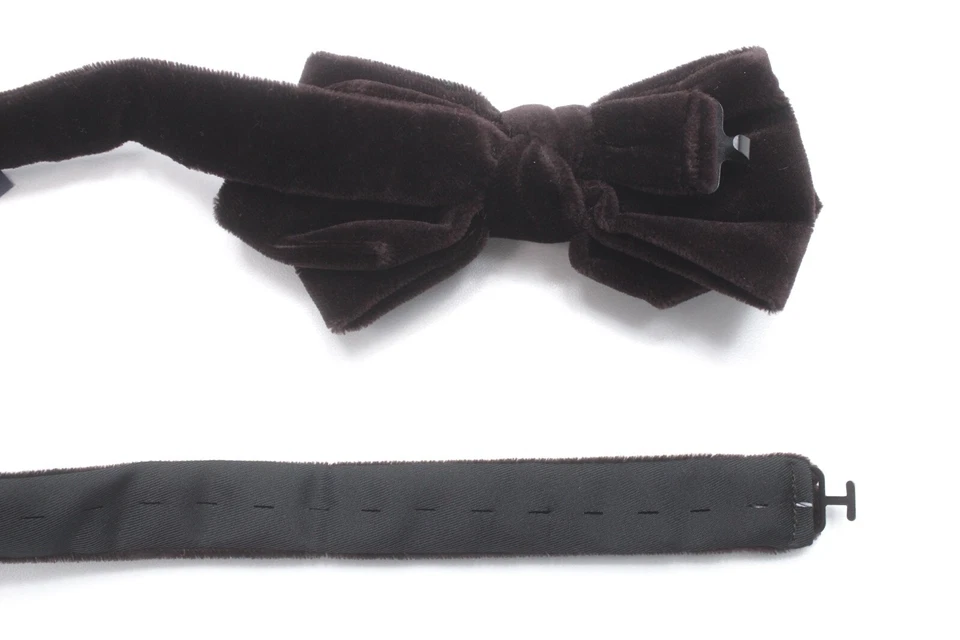 SUITSUPPLY Pajarita Terciopelo Marrón Para Hombre TALLA ÚNICA Algodón Ajustable Formal Foto 4 de 4