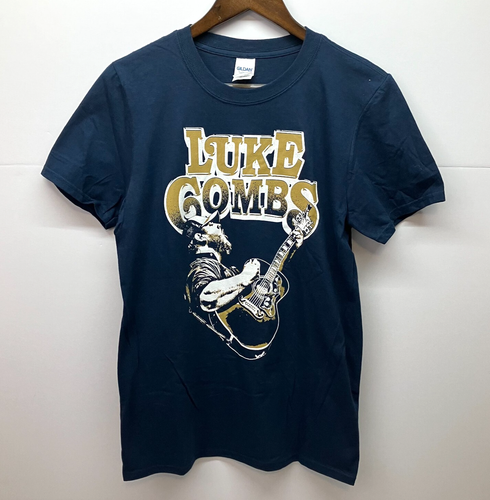 Luke Combs 2018 Tour Concert T Shirt Don't Tempt me with a Good Time Navy Blue S