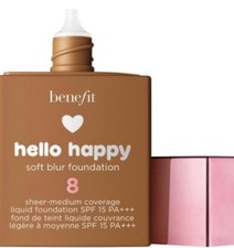 Benefit Hello Happy Soft Blur Foundation Makeup Light Medium Coverage unBOXed 8