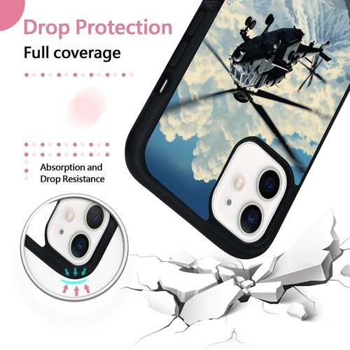 black Apache helicopter For iPhone 6 7 8 11 12 13 14 15 pro max Covers - Picture 25 of 25