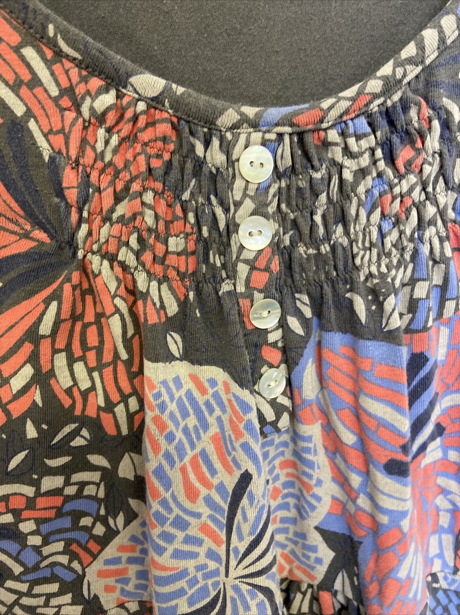 Debenhams Mantaray Grey Dress 14 Grey background patterned 3 4 Sleeve