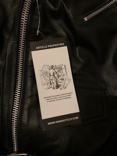 Herren Große Leder Bikerjacke Neu Echtleder - Bild 6 von 10