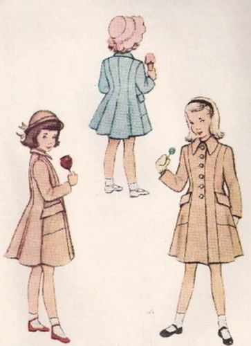 Vintage 1940’s Sewing Pattern McCalls 7805 Childs Princess Seamed Coat Size 8 - Picture 1 of 14