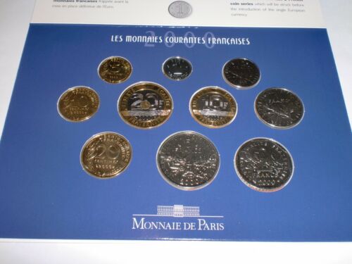 FRANCIA - Juego de monedas de 10 piezas Monnaie de Paris 2000 como nuevo con carpeta - RARO - Imagen 3 de 8