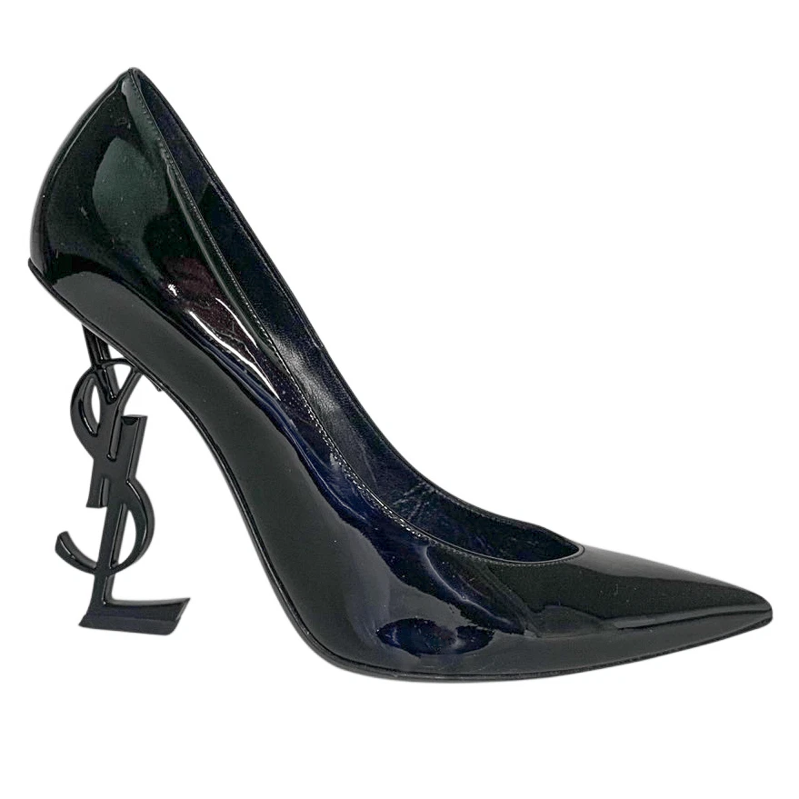 SAINT LAURENT (YSL) Saint Laurent Opyum 110 YSL décolleté EU 37 US 7 nere vernice tacchi alti a punta