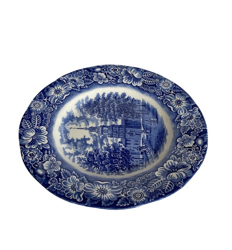 Liberty Blue Historic Colonial Scenes Independence Hall 9.5" Dinner Plate VTG - Picture 6 of 8