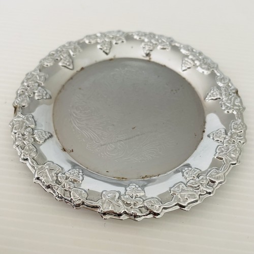 VINTAGE Silver Plated Ornate Art Deco Drink Coasters X 6 - 9.5cm Each - Picture 4 of 11