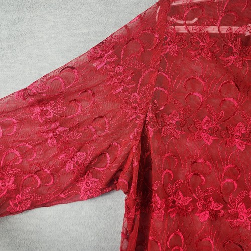 Lane Bryant geknöpfte Spitzenbluse 18 20 rot Kragen Doppelknopf gebraucht, in einwandfreiem Zustand - Bild 7 von 19