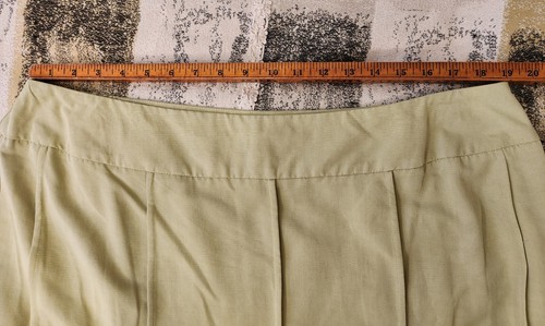 Emma James Midi Skirt Women’s Size 18W Linen Blend A-line Green W Belt - Picture 7 of 8
