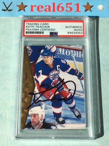1994 SP #132 KEITH TKACHUK Auto PSA-DNA Authentic Autograph Winnipeg Jets - Picture 1 of 7