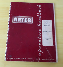 Vtg Arter Jigmatic No. 250 Positioning Table Operator's Handbook Manual 76pgs.