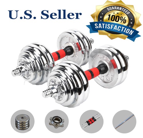 (110/66/44LB) Adjustable Weight Cast Iron Dumbbell Barbell Kit Home Workout Tool - Picture 16 of 22