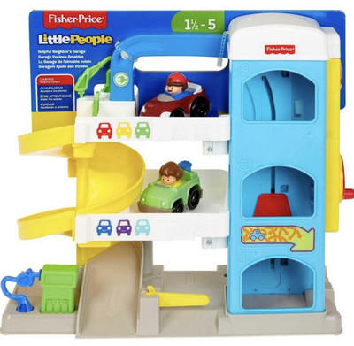 Fisher-Price Little People Helpful Neighbors Wheelie Garage Toy New With Box