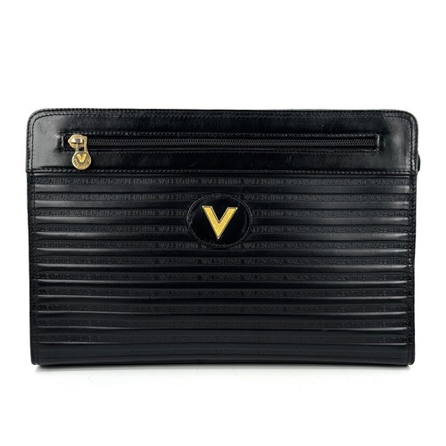 Mario Valentino Clutch Bag Second Bag Leather V Logo Authentic from Japan - Picture 2 of 18