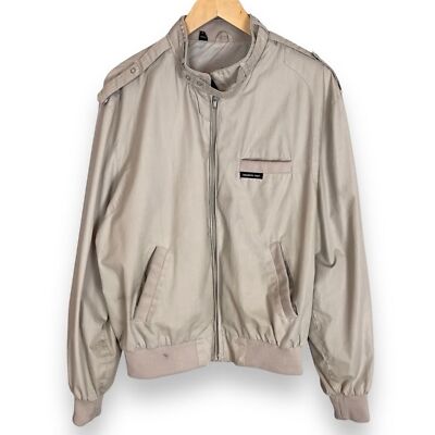 Members Only Jacket Bomber Greige Beige Gray Men Size 42