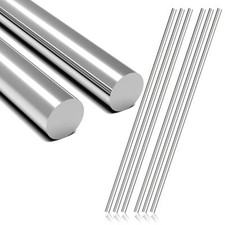6 Pcs 304 Stainless Steel Round Rods - 2mm Dia x 10" Length - Solid Metal Sha...