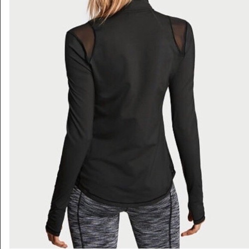 Victoria's Secret VSX Sport 1/4 Zip Black Pullover Size XS Extra Small NWT - Picture 2 of 5