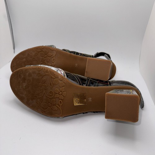 L'artiste Spring Step Leather Sandals Jive Sz 39 Artisan Platform Sanstar Shoes - Picture 10 of 10