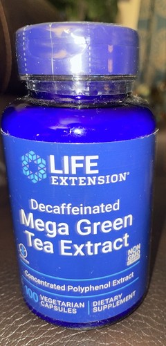 Life Extension Mega Green Tea Extract Decaffeinated 100 Veggie Caps - Picture 1 of 3