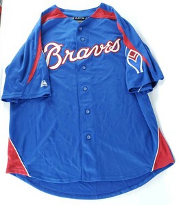 Atlanta-Braves-Majestic-Cooperstown-Collection-Blue-MLB-Baseball-Jersey-L-Large