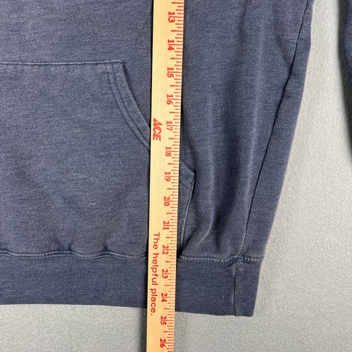 VTG Michigan State Hoodie Mens Medium Faded Blue Grey 1990s Sweatshirt MSU - Picture 9 of 9