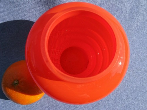 Czech Deep Orange Blown Glass Art Deco Posy Vase - Picture 8 of 12
