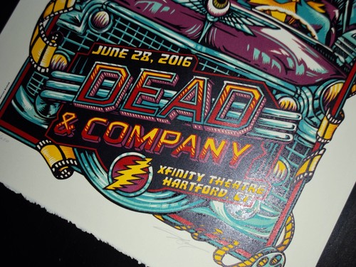 Dead & Company Concert Poster 6/28/16 Hartford CT AJ Masthay Signed & Numbered - Picture 7 of 9