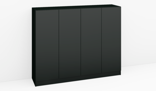 Schuhschrank 4 Türen Kommode Regal Ordnungssystem Modern Weiß Hochglanz VAASA - Bild 2 von 20