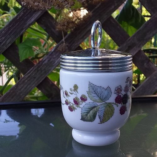 Royal Worcester Porcelain Egg Coddler Lavinia Pattern Vintage size 1 Egg - Picture 3 of 9