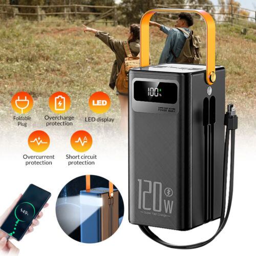 50000mAh 120W Portable Fast Charger Power Bank Large Capacity External Battery - Picture 8 of 17