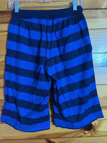 Hanna Andersson Blue Striped Shorts EUC Pockets Drawstring Waist Size 160 ( 14 ) - Picture 2 of 2