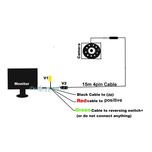 12V-24V 4Pin CCD Car Reversing Camera + 9" LCD Monitor Bus Truck Rear View Kit - Picture 11 of 11