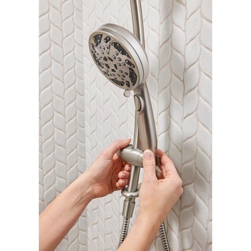 Moen 26035SRN Renewal 5-Function Round Dual Shower W/ Hand Held Brushed Nickel - Bild 3 von 7