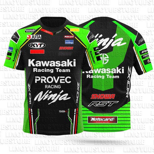 + T-shirt con logo Kawasaki Manica corta uomo/donna/bambini - Foto 50 di 82