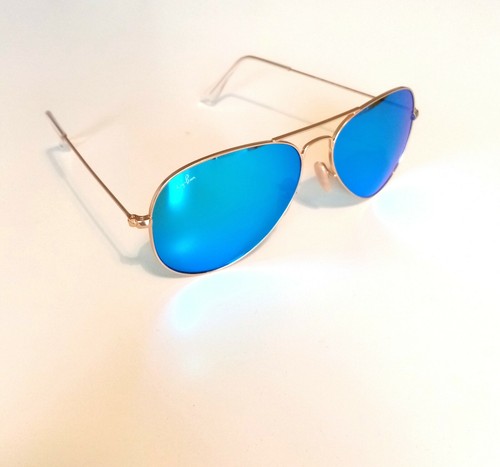 Ray-Ban Sunglasses Aviator Blue Mirror Gold RB3025 112/17 XL 62mm £100 Off NEW! - Picture 6 of 18