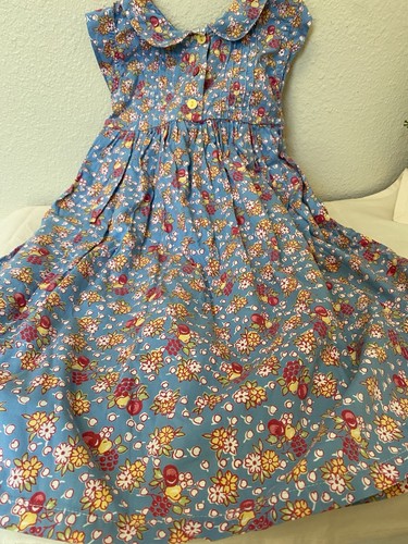Vintage Cornelloki Dress Floral 2T Sleeveless Button Front - Picture 2 of 5