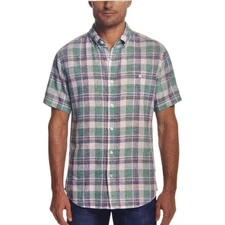 Weatherproof Vintage Men’s Short Sleeve Woven Button Down Shirt Size XXL