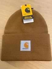 Carhartt Beanie Hat Acrylic Brown Winter Cap Pull On ONE SIZE A18
