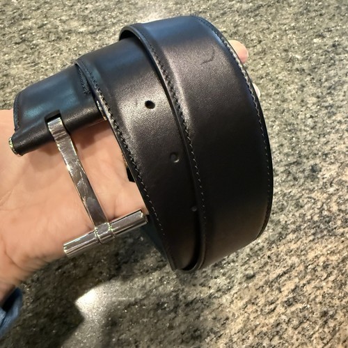 Cinturón de cuero liso Tom Ford para hombre negro 90/36 - Imagen 9 de 17