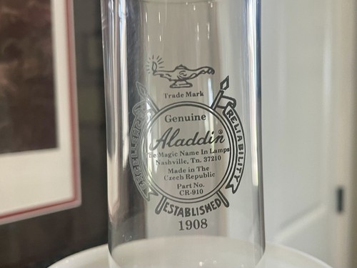 Aladdin Model No 8 Brass Kerosene Oil Lamp With No 401 Aladdin Shade Electrified - Picture 4 of 14