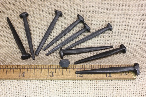 2" Rosehead 50 nails antique square wrought iron vintage rustic Decorative look - Picture 8 of 9