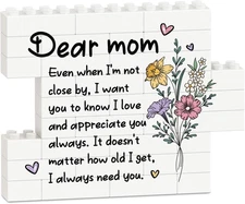 Mom Gifts from Daughter Son - Creative Block Puzzle Decoration with Heartfelt Me