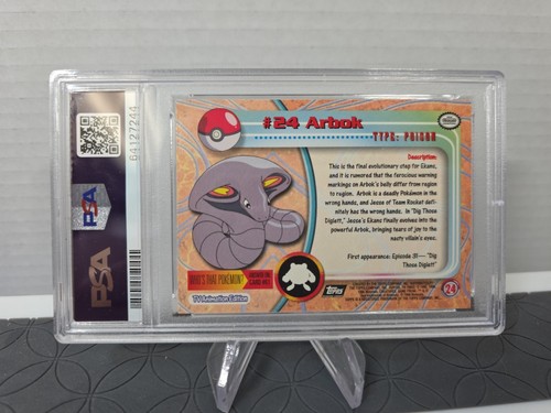 Arbok Foil #24 | 1999 Topps Pokemon TV Black Label | Vintage Card | PSA 8 MINT - Picture 2 of 2