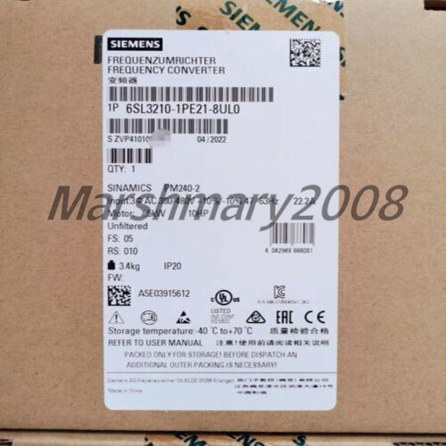 6SL3 210-1PE21-8UL0 NEW SIEMENS 6SL3210-1PE21-8UL0 G120 POWER MODULE PM240-2 - Picture 1 of 3