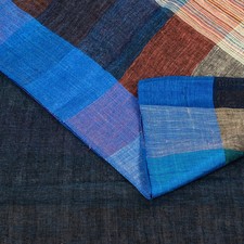 Sanskriti Vintage Multicolor Sarees Pure Khadi Cotton Handcrafted 5.5 Yd Fabric