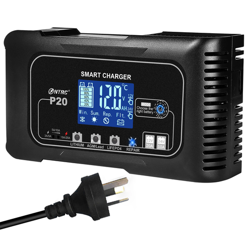 20A 12V-24V Smart Battery Charger for Motorcycle Car Battery Repair Auto Moto Le - Picture 11 of 16