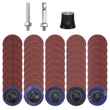 53pcs Quick Change Discs Set 1" Roll Lock Sanding Discs 36/60/80/120/240 Grits
